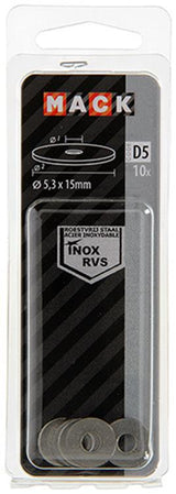 Mack 1019877 - carrosserie sluitring inox a2 10 st 5,3x15 | 10 stuks