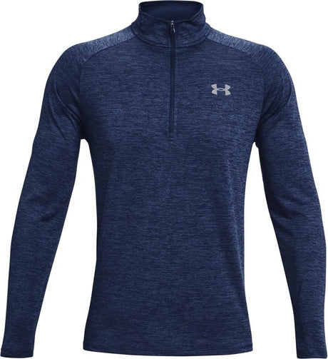 Under Armour UA Tech 2.0 1 2 Zip-Blu Herren-Sporttrikot – Academy – Steel