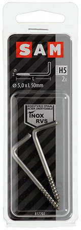 Mack 1019901 - schroefduim roestvrijstaal 2 st 5,0x50 mm | 10 stuks
