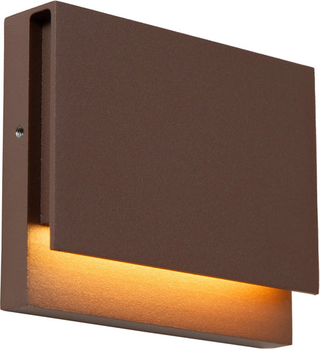 Lucide lomar - wandlamp binnen buiten - led - 1x6w 2700k - ip54 - roest bruin - essential