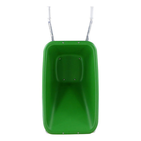 Fort Products Schubkarre F S 165l grüner HDPE-Behälter mit verzinktem Boden