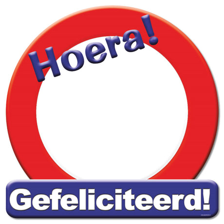 Paperdreams Kronenschild-Verkehrsschild – Herzlichen Glückwunsch