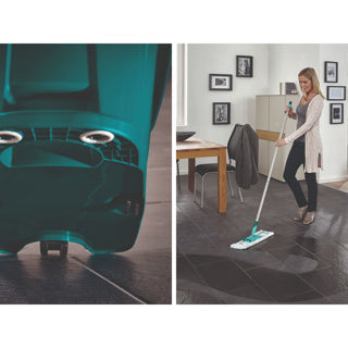 Leifheit profi xl Komplett-Bodenwischsystem – mit Rädern – Micro-Duo-Tuch – extra statisches Staubtuch – 42 cm Wischbreite