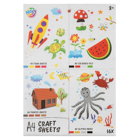 Kreatives Bastelgruppen-Bastelpapier-Set, 16-tlg.