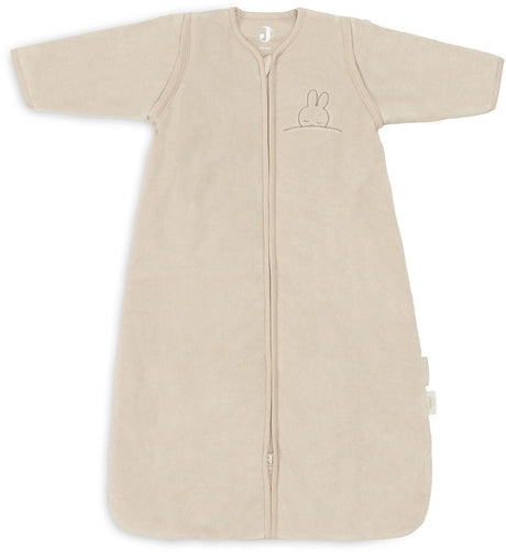 Jollein x Miffy Schlafsack Winter mit abzippbarer Hülle 110 cm Sleepy Miffy Terry – Nougat – Winterschlafsack