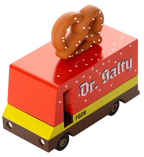 Candylab Spielzeug Candycar Vans: Brezel-Van - Dr. salzig (f028) 8,4x4,1x6,5cm, Holzdruckguss, in Geschenkbox, 3+