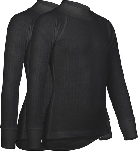 Avento Thermoshirt – Kinder – 2er-Pack – Schwarz – Größe 140