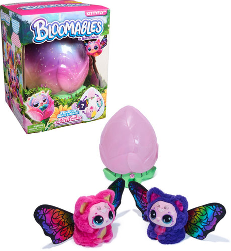 Hatchimals Bloomables – Kittyfly – interaktives Spielzeug und Blume mit wiederholbarer Enthüllung und Transformation, über 100 Geräusche und Reaktionen (Stile variieren)