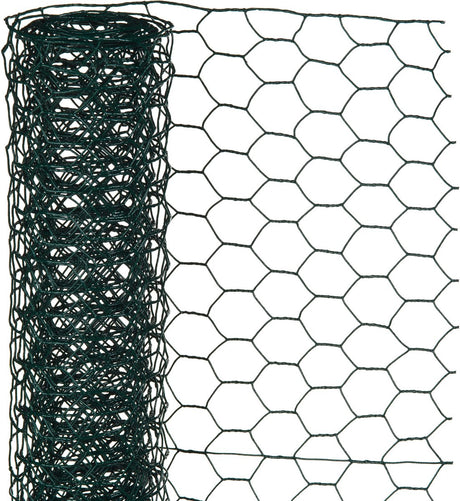 Natur – verzinktes Stahlgeflecht – 10 x 0,5 m – grün – 13 mm Maschenweite