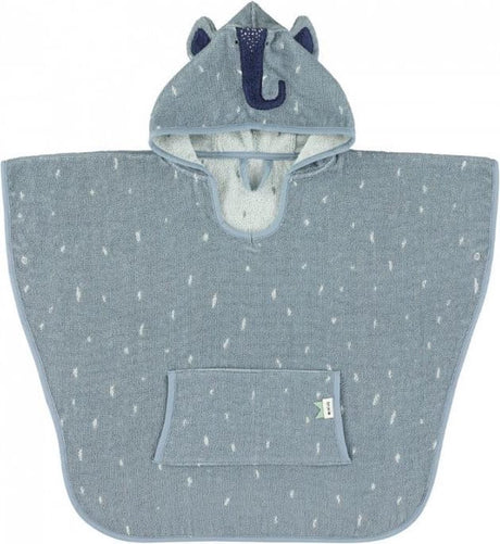 Trixie Poncho - mrs. Elefant - 100 % Bio-Baumwolle - Kinder-Badeumhang mit Kapuze - mit schönen Details
