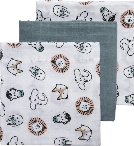 Meyco hydrophile Tücher für Tierbabys – 3er-Pack – mehrfarbig – 70 x 70 cm