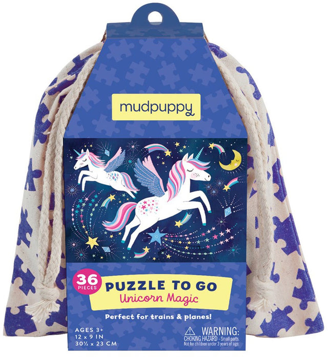 Mudpuppy puzzel on-the-go - magische eenhoorn - 30,5x23cm - 36 stukjes - 3 jaar