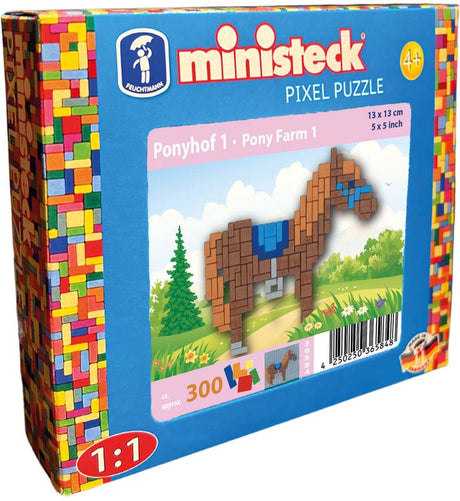 Ministeck Mosaik Ponyhof - Ponyhof 1 - kleine Box - 300 Teile.