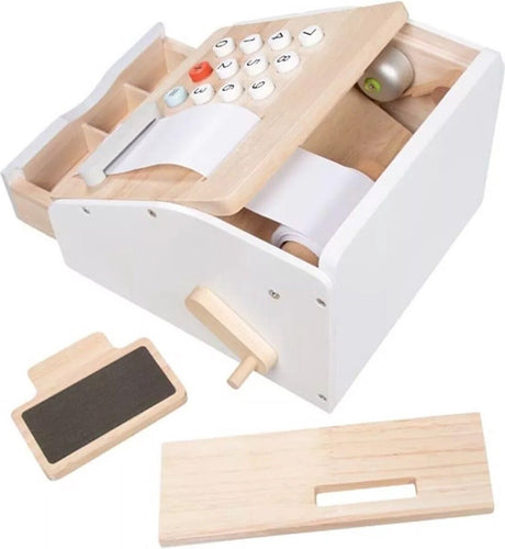 Goki -Holzspielzeug Kassa mit Ton, 4dlg.