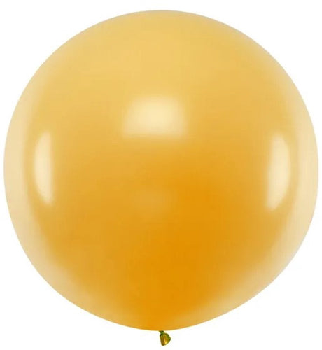 Partydeco 1 meter grote jumbo ballonnen metallic goud