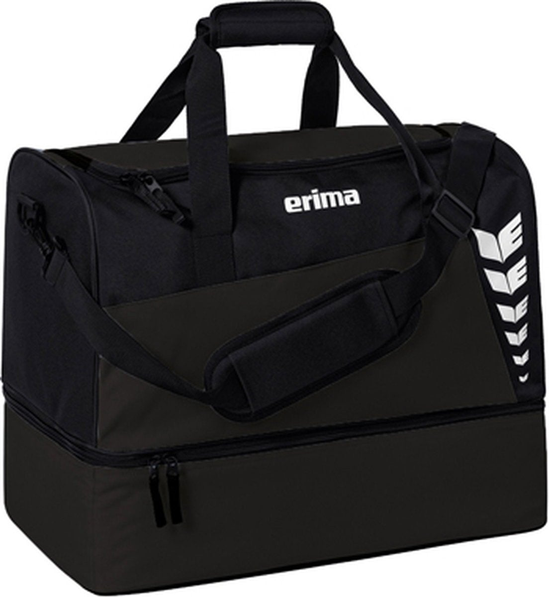 Erima six wings (large) sporttas met bodemvak - zwart slate grey | maat: l