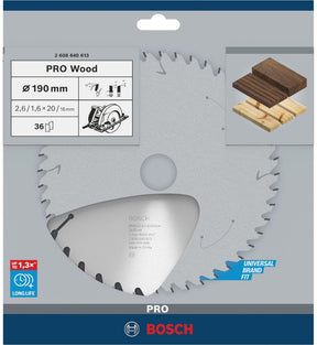 Bosch - cirkelzaagblad optiline wood 190 x 20 16 x 2,6 mm, 36