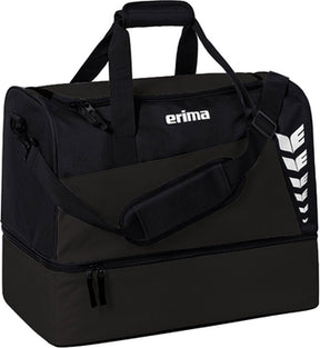 Erima six wings (medium) sporttas met bodemvak - zwart slate grey | maat: m