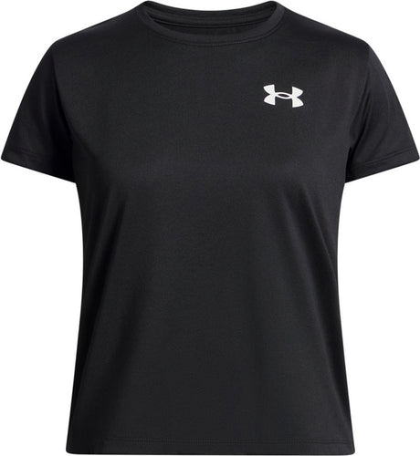 Under Armour ua tech ssc-blk Mädchen-Sportshirt – Schwarz – Weiß