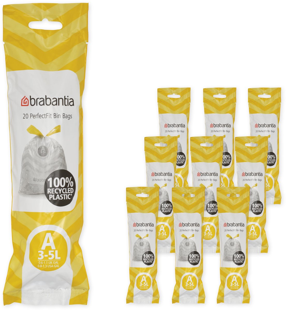 Brabantia Perfectfit Müllsäcke – 3–5 l, 20 Stück
