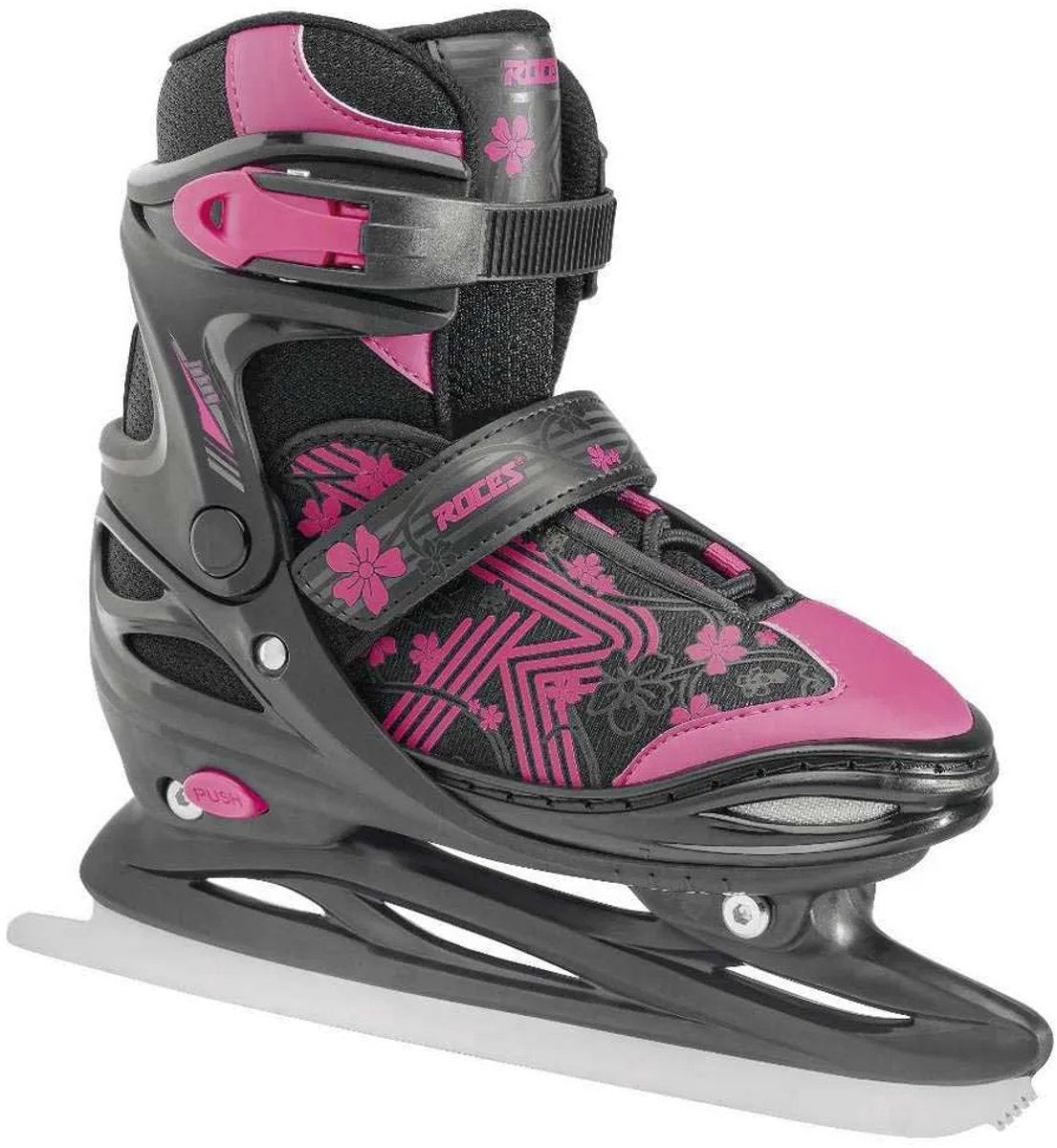 ROCES schicken ICE 3.0 Verstellbarer Skating Black Pink Größe 34-37