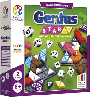 Smartgames Genius Star – schnelles strategisches Denkspiel – mehr als 160.000 Puzzle-Kombinationen – Solospiel 2 Spieler – ab 8 Jahren