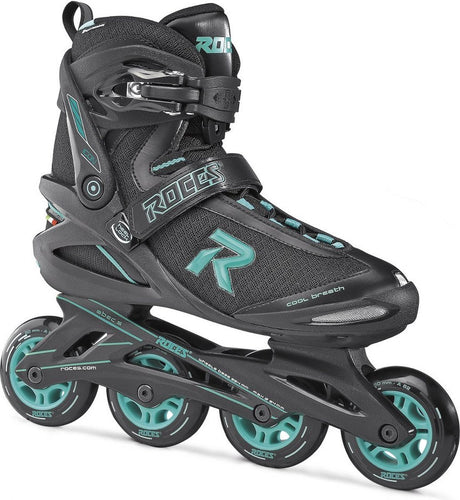 Icon Inlineskates Softboot Damen 80 mm 82A Schwarz Aqua Größe 37