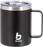 Bo-camp - industrial - isolatie mok - hardy - met deksel - zwart - 350 ml