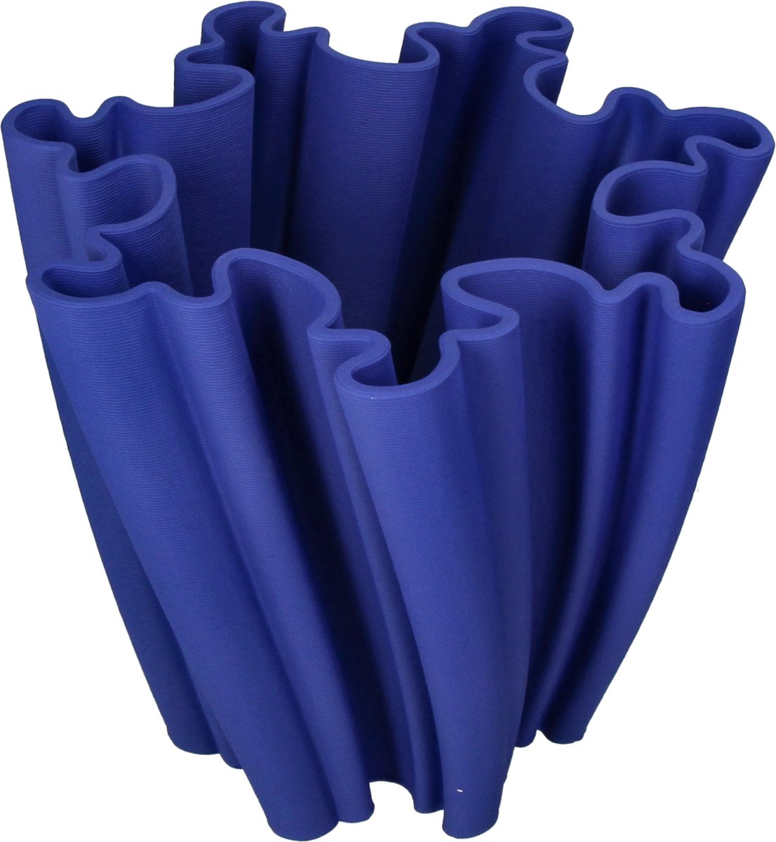 Hd collection vaas porselein blauw 22x22x20cm