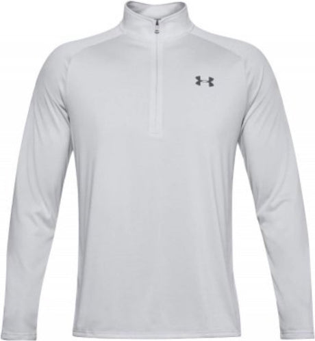 Under Armour UA Tech 2.0 1 2 Zip-Gray Herren-Sporttrikot – Halo Grey – Weiß