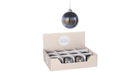 Kerstbal glas zwart - d8cm