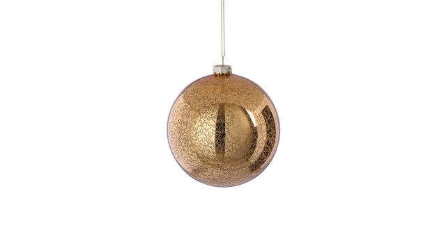 Kerstbal glas goud antiek - d12cm