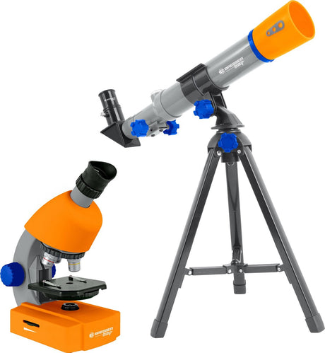 Bresser Junior-Teleskop- und Mikroskop-Set mit Smartphone-Adapter