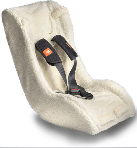 Melia Bakfiets Insert Stuhl - Komfortabler Kleinkindstuhl für Fahrradanhänger - Weiß, 75x25x15 cm, 5 -Punkte -Gürtel