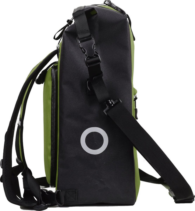 Willex Rucksack-Kombi-Fahrradtasche 100 % wasserdicht grün