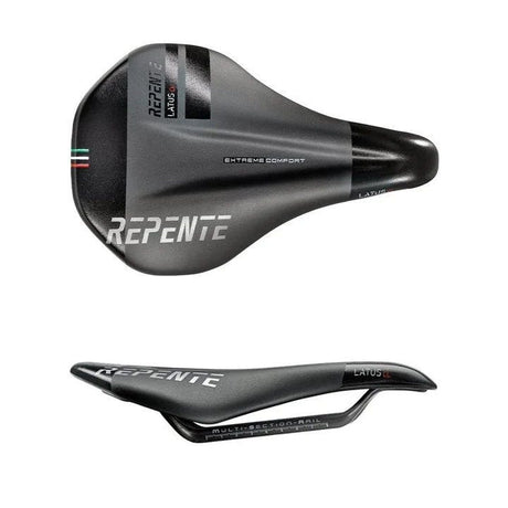 Repente Sattel Latus CL Vollcarbon Schwarz Silber Logo