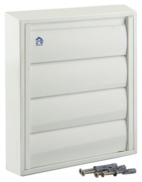 Renson 1006251 - dampkaprooster opbouw 433 alu ral 9010 173x173mm | 2 stuks