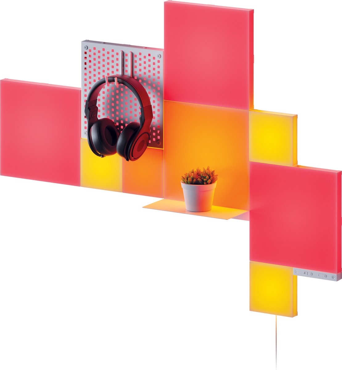 Nanoleaf Blocks Combo XL Smarter Kit – 10 Stück – RGBW – Google, Apple, Alexa kompatibel
