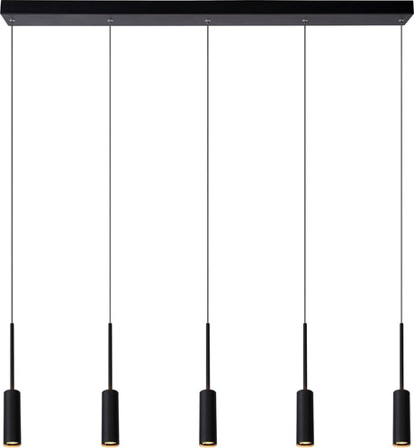 Lucide tubule - Hängelampe - LED - 5x7w 2700k - schwarz
