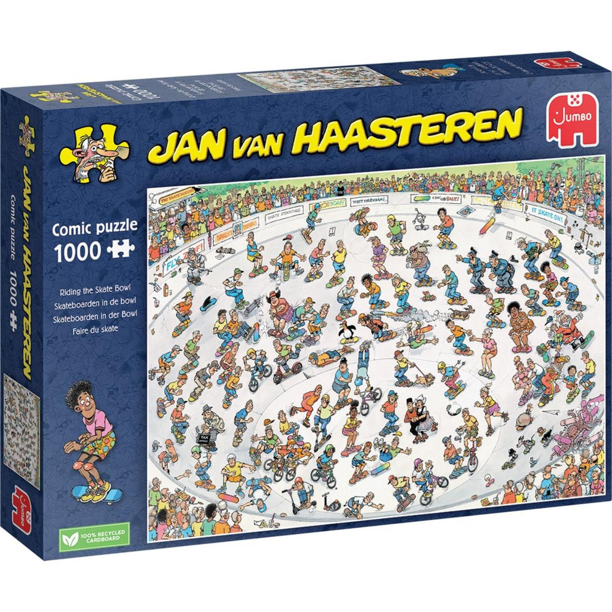 Jan van Haasteren Puzzle – Skateboardfahren in der Schüssel, 1000 Teile.