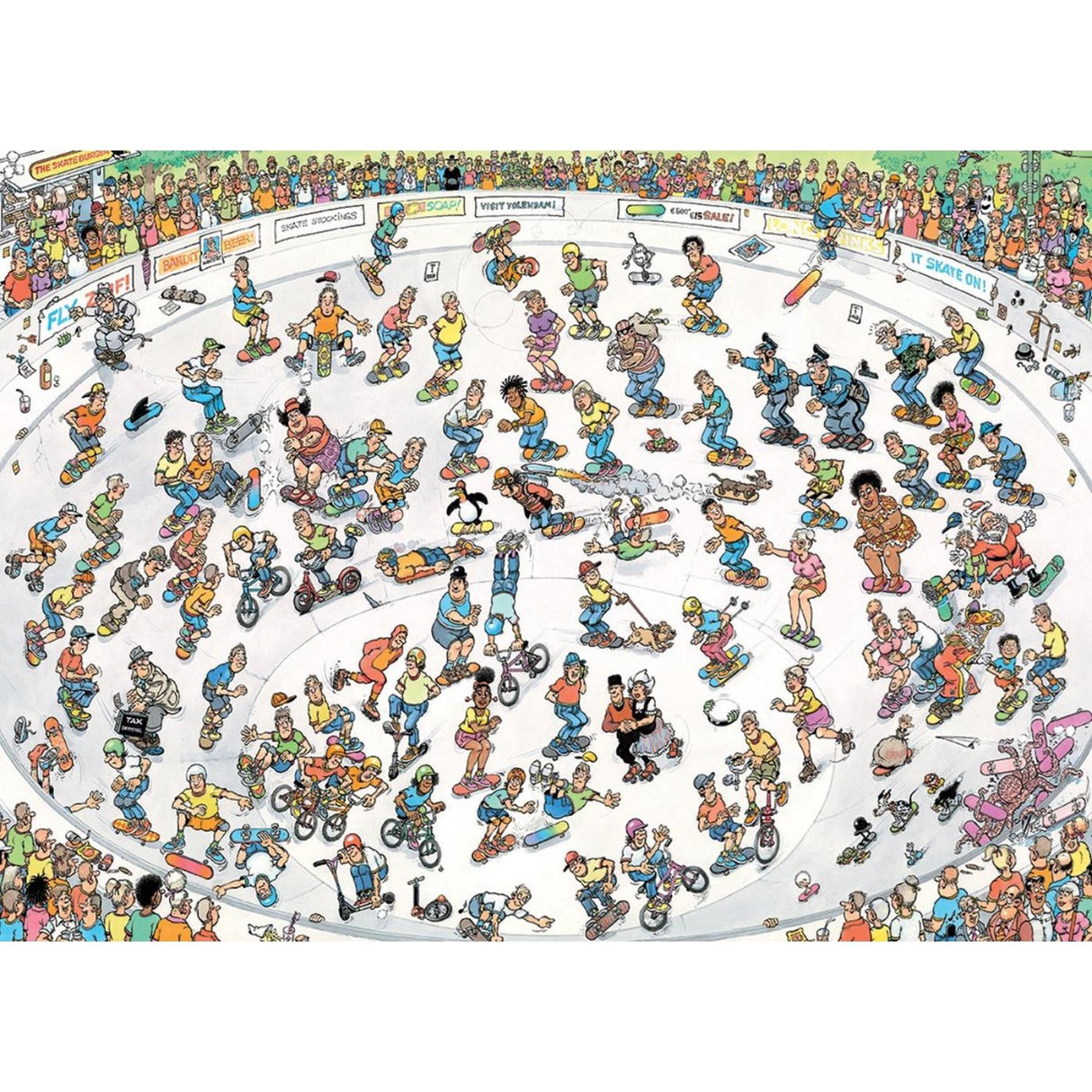 Jan van Haasteren Puzzle – Skateboardfahren in der Schüssel, 2000 Teile.