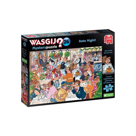 Jumbo Wasgij Mystery 26 – Date Night! - 1000-teiliges Puzzle – Puzzle für Erwachsene