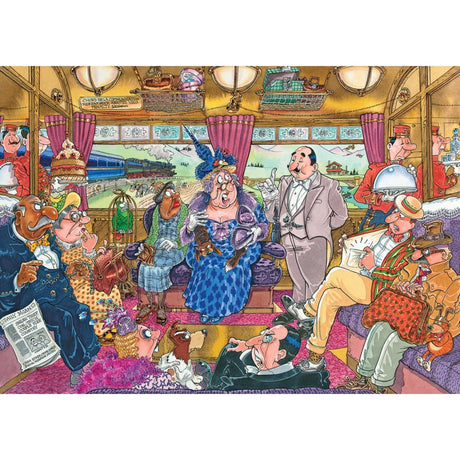 Jumbo Wasgij Retro Mystery 9 Puzzle – der größere Zugüberfall, 1000 Teile.