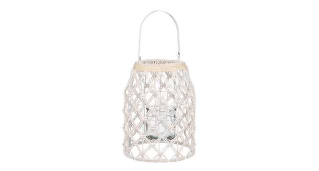 Windlicht off white - h30xd23cm