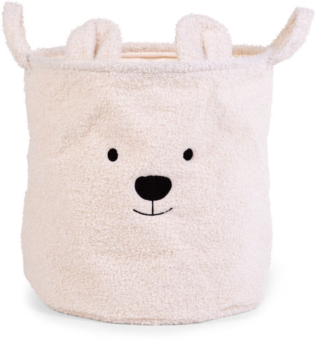 Childhome - Aufbewahrungskorb - 40x40x40 cm - Teddy - Ecru - Wäschekorb - Spielzeugkorb