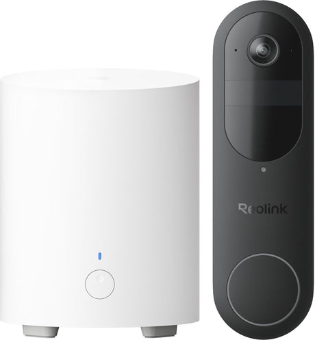 Reolink 2k 4mp videodeurbelset met 1:1-beeldverhouding - hdr - batterij- of bekabelde voeding - slimme detectie - lokale opslag en 2,4 5 ghz wifi - d340b-v2 met hub 1 lite