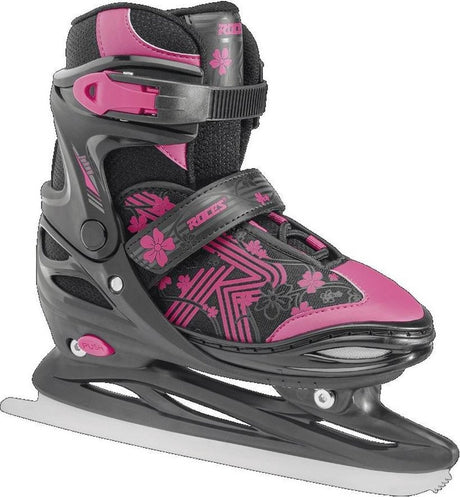 Roces – Jokey Ice 3.0 – Eishockey-Schlittschuhe – Kinder-Schlittschuhe – Schwarz Pink – verstellbar, 4 Größen, Komfort-Warmfutter – Größe 38–41
