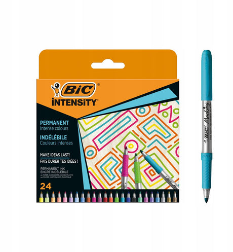 Bic intensity markers permanent 24 kleuren: intense, pastel metallic