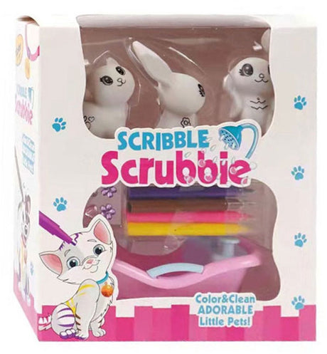 Scribble Crubbie Tiere zum Ausmalen mit Badewanne