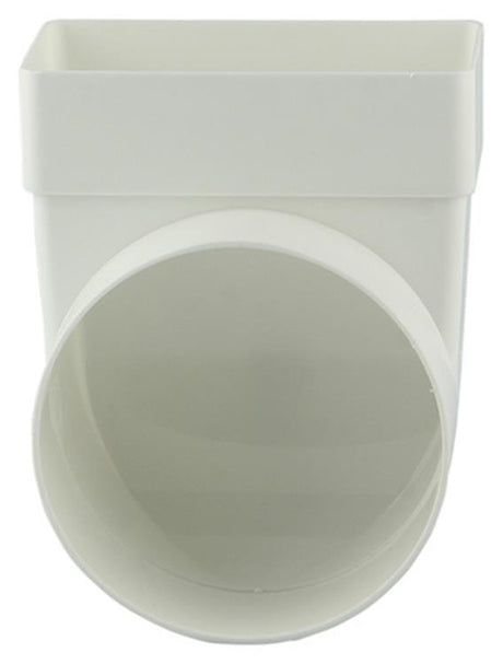 Renson 1006407 - pvc hoekverbinding rechth rond90° 7017 wit ø 100 | 3 stuks